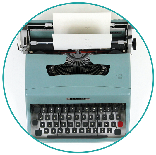 Typewriter (vintage, teal)